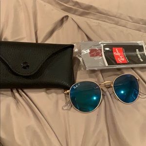 Blue Flash lens Ray Bans